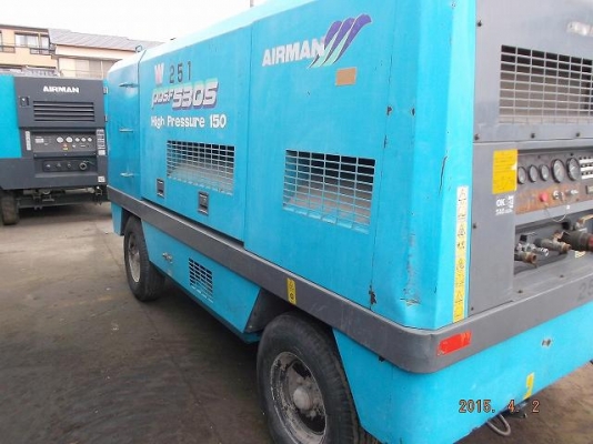 เครื่องปั๊มลม AIRMAN PDSF530S (530cfm) *มีล้อ Trailer/ 10บาร์  สนใจโทร. 080-6565422 (หนิง)