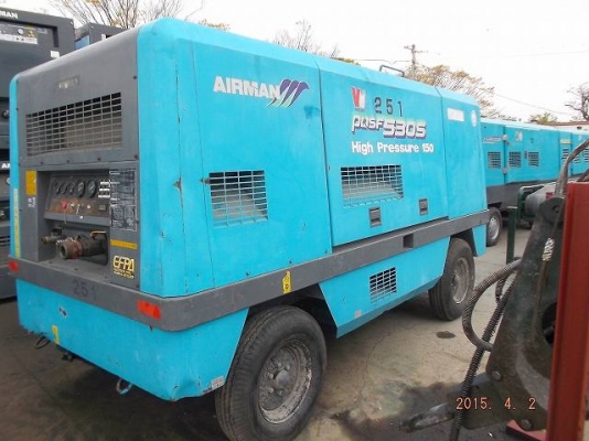 เครื่องปั๊มลม AIRMAN PDSF530S (530cfm) *มีล้อ Trailer/ 10บาร์  สนใจโทร. 080-6565422 (หนิง)