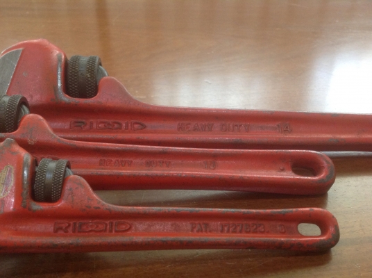ขายประแจจับท่อ Ridgid ยกชุด 8" 10" และ 14" ขายประแจจับท่อ Ridgid ยกชุด 8" 10" และ 14"