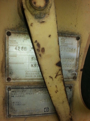 ขายCAT 428B E3204 หน้าตักหลังขุด  เอกสารซื้อขาย