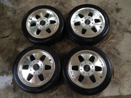 ขายล้อญี่ปุ่น. ขอบ14x5 นิ้ว ไม่คด ไม่ดุ้ง. ไม่ล้อเบียด 4/100และ 4/114