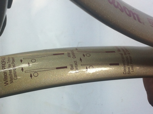 ไม้ เทนนิส Wilson รุ่น DUAL TAPER BEAM  ผลิตจากวัสดุคอมโพสิต อย่างดีคุณภาพสูงจากญี่ปุ่น น้ำหนักเบา สภาพสวยเก่าเก็บ