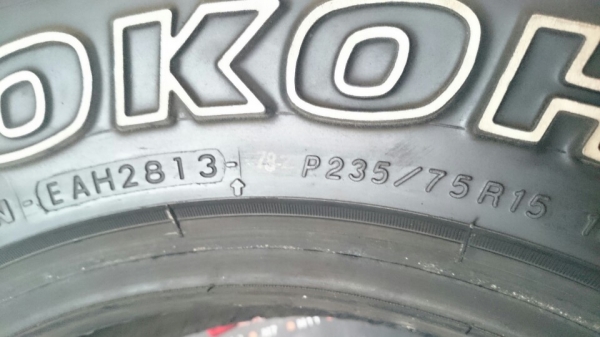 yokohama at-s 225 75 r15 เส้นเดียว 1,200.-