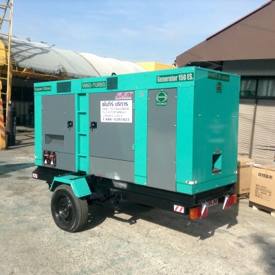 เครื่องปั่นไฟHINOพร้อมล้อพ่วง 125 Kva.รับประกัน 1 ปี เครื่องปั่นไฟHINOพร้อมล้อพ่วง 125 Kva.รับประกัน 1 ปี