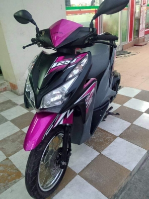 ใหม่ล่าสุด Honda Click 125i ปี 2556 สีชมพู ดำด้าน สวยนางฟ้ามากๆ รุ่น Racing combi &ndash; brake