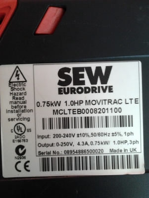 ขาย INVERTER ยี่ห้อ SEW   0.75 KW, 1 HP