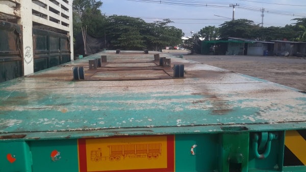 หางพ่วงพื้นเรียบพนัส  รุ่น PS3-SF1250B สามเพลา  สภาพสวย   พร้อมใช้งาน ชมสินค้าได้ที่ เอ็ม ที เจริญยนต์ สาขาปทุมธานี    โทร 081-4948363,081-7361541    ไอดีไลน์ 0814948363   >>> ผู้ขายแจ้งม.79 พร้อมแจ้งย้ายให้ลูกค้า<<<     &