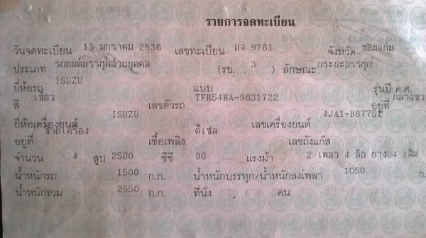 ขาย ISUZU TFR 90 ปี 36 เครื่องดี คัสซีสวย แอร์ครบ ทะเบียนพร้อมโอน