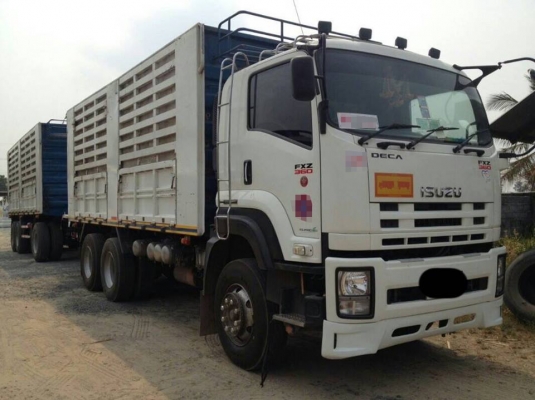 **2,850,000 บ.ต่อรอง/// 10ล้อพ่วงไม่ดั้ม DECA-360 ปี55 ** ขาย ISUZU DECA-360 22ล้อ พ่วงแม่+ลูก เกษตร ล่อง/ไม่ดั้ม ISUZU DECA FXZ-360 EURO-3 ปี55 มือเดียวป้ายแดง เครื่องเดิม เกียร์เดิม เฟืองเร็ว ไมล์ 1xx,xxx กม. เครื่องดี แน่น แรงดี ไม่เยิ้ม เกียร์ดี ไม่หล
