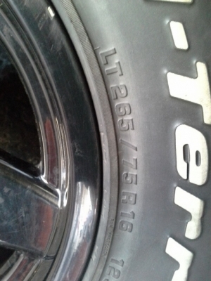 Max + BF All 265/75/16 ปี10 สภาพดี 1ชุด