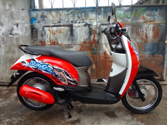 Honda Scoopy-i สีแดง-ดำ ลายแอคทีฟบอย สวยๆประหยัดน้ำมัน ราคาถูกครับ