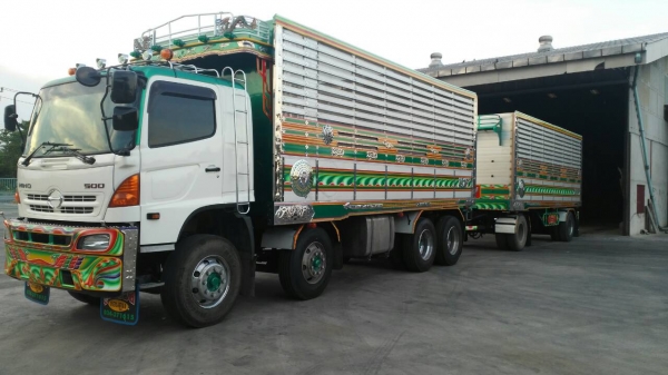 ขายรถบรรทุก 20 ล้อพ่วงแม่ลูกดัมพ์เกษตร HINO MEGA 344 แรงม้า 12 ล้อ ลูกพ่วง 2 เพลา ราคา 2650000
