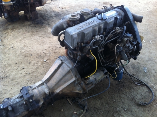 ขายเครื่องพร้อมเกียร์ นิสสัน LD20 ฝาเรียบ