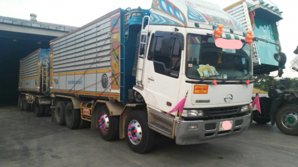ขายรถบรรทุก 24 ล้อพ่วงแม่ลูกดัมพ์ HINO เปอร์เฟีย 320 แรงม้า ลูกพ่วง 3 เพลา ราคา 1800000