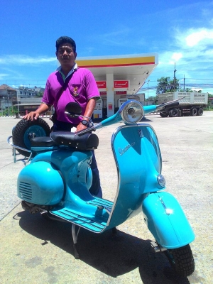 เอเซียเวสป้า---->>จัดส่งรถvespa 64ให้พี่โสภณ ที่สุพรรณ เรียบร้อย 17/05/2558