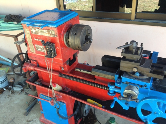 ขาย เครื่องกลึง 4 ฟุต ขายทิ้ง มาลองเครื่องได้เลย มอเตอร์ 3 แรง ไฟบ้าน