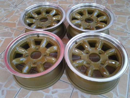 กล้วย enkei compe8 13x5.5 / 4*114 off15 ฿4,800 &mdash; คลองสาม ปทุม ทำสี ปัดเงาใหม่ ไม่มีซ่อม 0850227371
