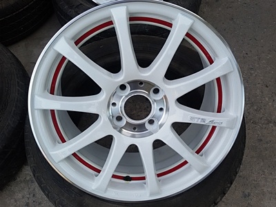 ขายล้อGRT Sport 15 6.5/4รู100สีขาวท้องแดง 4 ล้อ ขายล้อGRT Sport 15 6.5/4รู100สีขาวท้องแดง 4 ล้อ