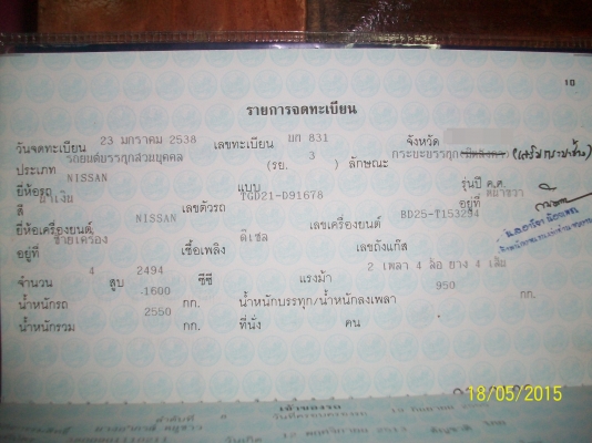 ขายๆๆ เล่มพร้อมทะเบียน NISSAN BIGM ปี95  เล่มสวย ทะเบียนไม่ขาด