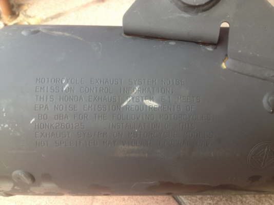 ปลายท่อเดิม HONDA MXS มือสองสภาพดี