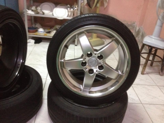ขายแม็ก HAMANN PG2 5รู120 ขอบ17กว้าง8 et20 จำนวน4วง ไม่มีซ่อมเก่าญีปุน พร้อมยางyokohama  215 45 17 09 2เส้น hankook 215 45 17 11 2เส้น ราคา9500บาท โทร0924462525โส