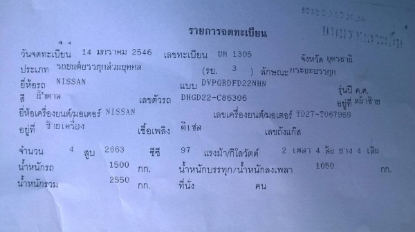 ขาย NISSAN FRONTIER ปี 46 รถสวยเดิม เครื่อง TD27 คัสซีสวยตลอดเส้น แอร์เย็น ทะเบียนพร้อมโอนครับ