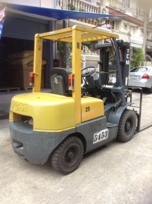 +++ ขายโฟล์คลิฟท์ T.C.M. FD25 Z5  ขนาด 2.5  ตัน  เครื่องยนต์ดีเซล   เสา 4.5  เมตร  เกียร์ออโตเมติค  ยางตัน  (รถนอก)