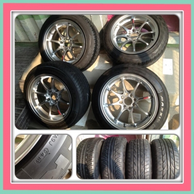 ขายล้อแม็กมือ2 CE28 ขอบ15 กว้าง 8 4 รู100+ยางปี11ราคา 13,900 บาท ดอกเต็มถูก