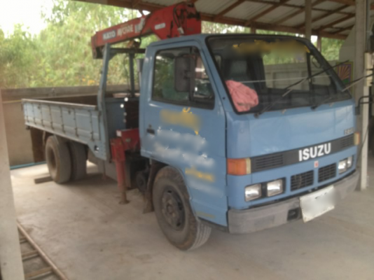 ขายรถบรรทุกหกล้อ ISUZU NKR รถห้างแท้ เครื่อง 110 แรง ติดเครน 2 ตัน ยาง 7.50 กะบะคาร์โก้ ทะเบียนพร้อมโอน