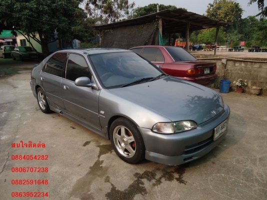 ขาย Honda civic 4d เครื่องหัวฉีด สีเทาสวยๆ ชุดแต่งรอบคัน ราคา 125,000 บ.+++++++