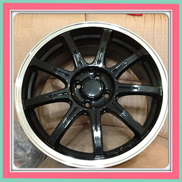 ขายล้อแม็กใหม่100\% สีดำ ขอบ17 4 รู100 9500 บาทราคาถูก