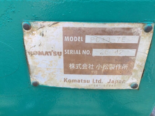 รถขุด Komatsu PC40-7E รถนอก พร้อมใช้งาน สนใจโทร. 080-6565422 (หนิง)