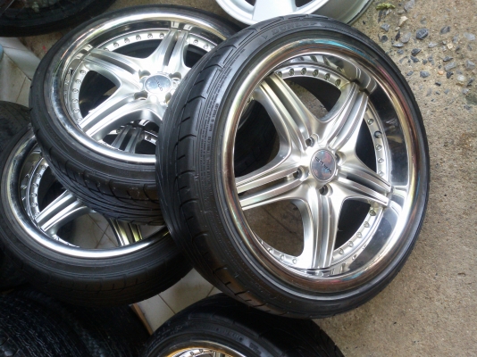 ล้อขอบ 17 4รู 100 กว้าง 7.5 พร้อมยาง 205 40 17