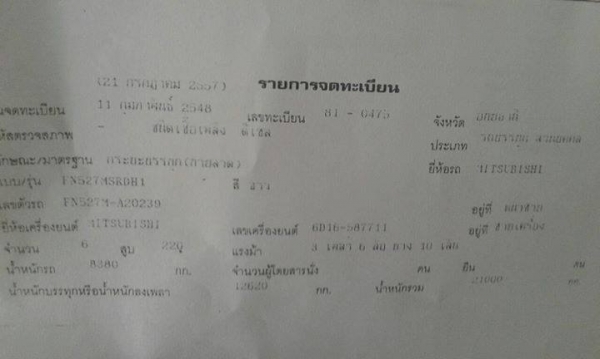 ขายเทรลเลอร์2เพลา MITSUBISHI FN527M-A เครื่อง220แรง พ.เพาเวอร์ เบรกทิฟฟี่ ภายในสวย แอร์เย็น ยางดี สภาพพร้อมใช้งาน เอกสารพร้อมโอน สนใจโทร 090-8588220คุณนะ 093-3258446คุณบิว ID:narong498 หรือเข้าดูสินค้าอื่นๆได้ที่ www.truck.in.th/498 หรือเพจFacebook ณรงค์