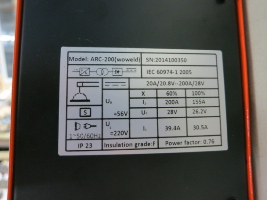 เครื่องเชื่อมอินเวอร์เตอร์ 200 A ยี่ห้อ Woweld รุ่น ARC200 ของใหม่ ตัวเล็ก เบา เหมาะสะพายบ่า ใช้งานง่าย