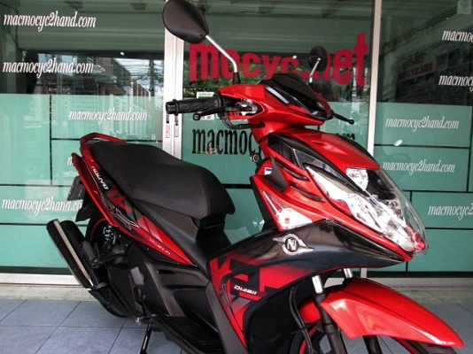 nouvo sx สีดำแดง ลายใหม่ล่าสุด ตัวท๊อป ล้อแมกซ์ รถเดือน พฤศจิกายน ปี 57 ไมล์ 2 พันโล ฟรีค่าโอน แถม 4 รายการ 42900