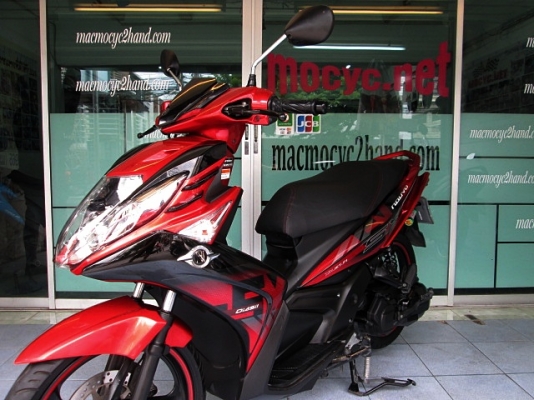 nouvo sx สีดำแดง ลายใหม่ล่าสุด ตัวท๊อป ล้อแมกซ์ รถเดือน พฤศจิกายน ปี 57 ไมล์ 2 พันโล ฟรีค่าโอน แถม 4 รายการ 42900