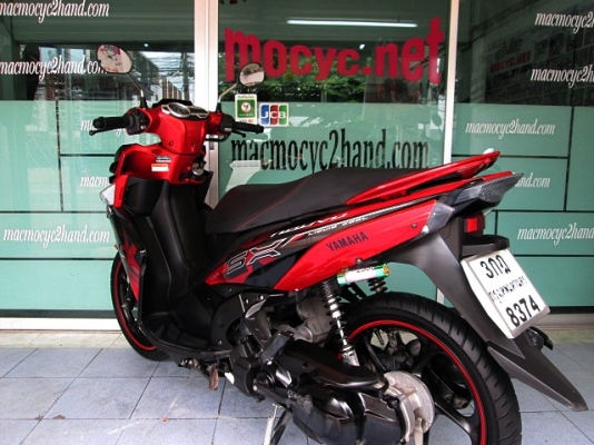 nouvo sx สีดำแดง ลายใหม่ล่าสุด ตัวท๊อป ล้อแมกซ์ รถเดือน พฤศจิกายน ปี 57 ไมล์ 2 พันโล ฟรีค่าโอน แถม 4 รายการ 42900