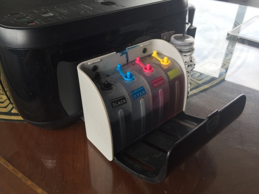 ขายเหมา เครื่องปริ้น 2 เครื่อง หมึกแท้ง Cannon mp287  / Epson L110 ลดเหลือ 3,000