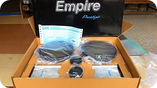 ลำโพง 6 นิ้ว Empire prestige กรวยเคฟล่าไฮเอนตัวแข่งขันชนะเลิศอันดับหนึ่ง SQ มือหนึ่งอุปกรณ์ครบชุดพร้อมกล่องพาสสิพและแหลม ราคา 3,800 บาท