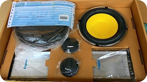 ลำโพง 6 นิ้ว Empire prestige กรวยเคฟล่าไฮเอนตัวแข่งขันชนะเลิศอันดับหนึ่ง SQ มือหนึ่งอุปกรณ์ครบชุดพร้อมกล่องพาสสิพและแหลม ราคา 3,800 บาท