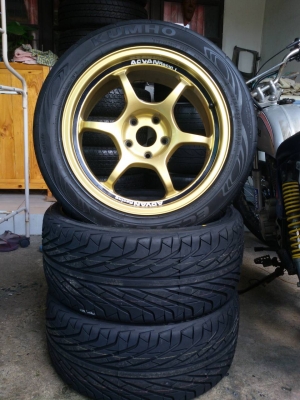 ล้อ RG1 ROTA ขอบ 17 5รุู 114 พร้อมยางหน้า 205 45 17 ปี10 หลัง 275 40 17 ปี 12