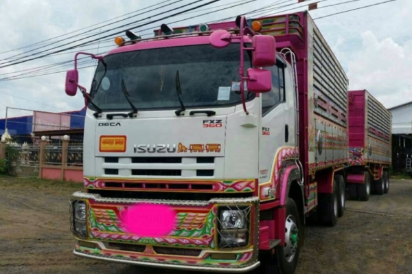 ขาย ISUZU 360 พ่วงเเม่ลูก กระบะเนียมคอกเกษตร ดั๊ม รถปี 56