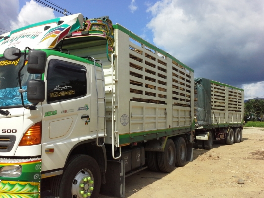 ขายด่วน รถพ่วง 22 ล้อ แม่ลูก Hino fm1p 344 แรงม้า รถบ้าน สภาพสวย