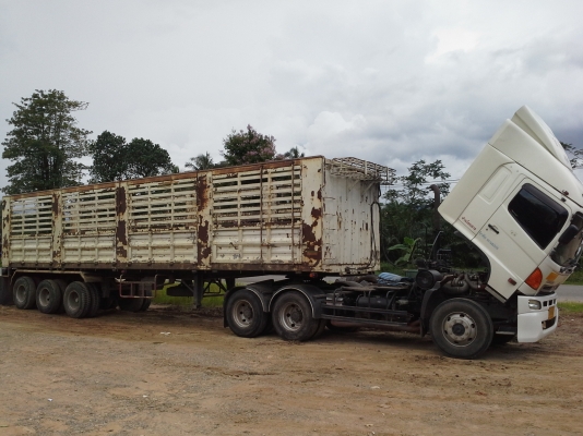 ขายด่วน รถหัวลาก 22 ล้อ กระบะคอก Hino fm2p 380 แรงม้า รถบ้าน สภาพสวย