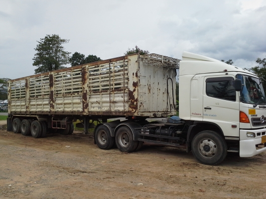 ขายด่วน รถหัวลาก 22 ล้อ กระบะคอก Hino fm2p 380 แรงม้า รถบ้าน สภาพสวย