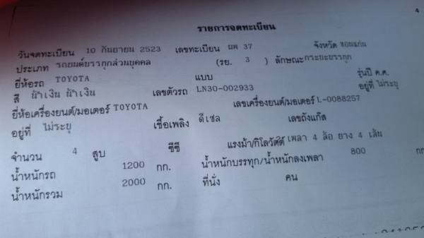 ขายรถกะบะโตโยต้า RN 30