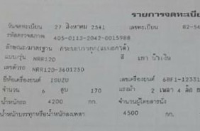 ISUZU NRR 185 HP 6BF1 หกล้อดั๊มพ์ กระบะดั๊มพ์เหล็ก 4 ตันความยาว 3.50 เมตรสภาพสวยพร้อมบรรทุกหนักได้เลย เครื่องยนต์แรงดีไม่มีเยิ้ม เกียร์ร็อก ภายในเก๋งคอนโซลครบพร้อม พวงมาลัยเพาเวอร์ ช่วงล่างแน่นคัชซีไม่มีบวม ยาง 8.25 ขอบ 16 สภาพดีประมาณ 60\% เอกสารทะเบียนคร