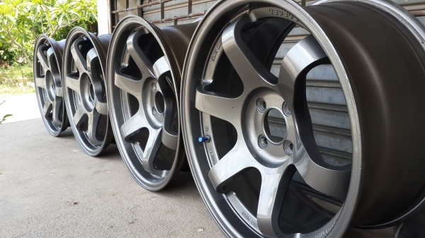 TE37 ขอบ 17 4/100 F7.5 R8.5 สภาพสวย ครบชุด 4วง