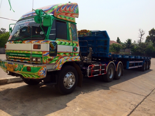 ขายด่วน รถสิบล้อหัวลาก  พร้อมหางพื้นเรียบสามเพลา NISSAN 290 สภาพดี  พร้อมใช้งาน  เอกสารพร้อม